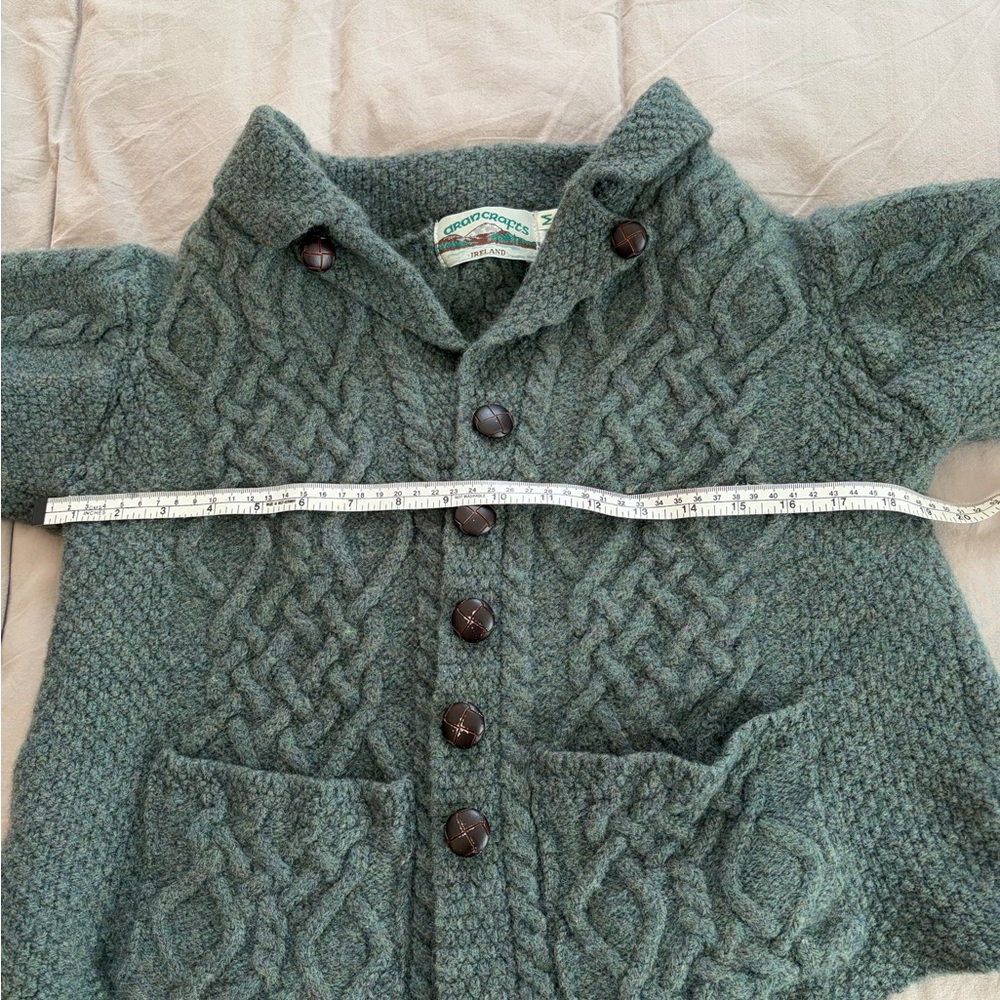 Aran Crafts 100% Merino Wool Cardigan - Made in Ireland - Picture 5 of 6